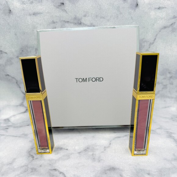 Tom Ford Gloss Luxe Moisturizing Lip Set-Inhibition & Sunrise Pink-2pc-BOXED-NEW - Picture 4 of 16